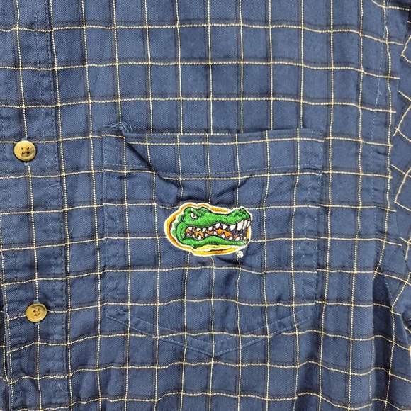 Florida Gators NCAA shirt mens large button blue Three Square Royce Apparel - Picture 3 of 11